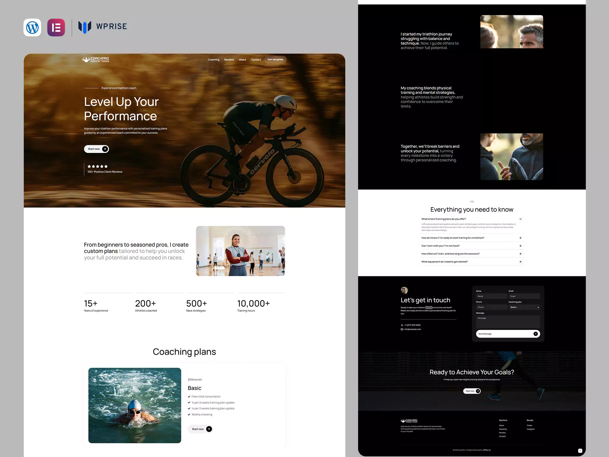 CoachPro - Sports Coach Landing Page for Lead Generation