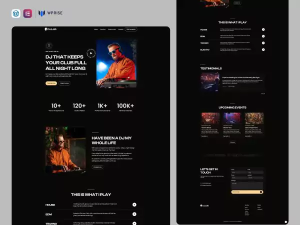 DJLab - DJ Services Lead Generation Landing Page
