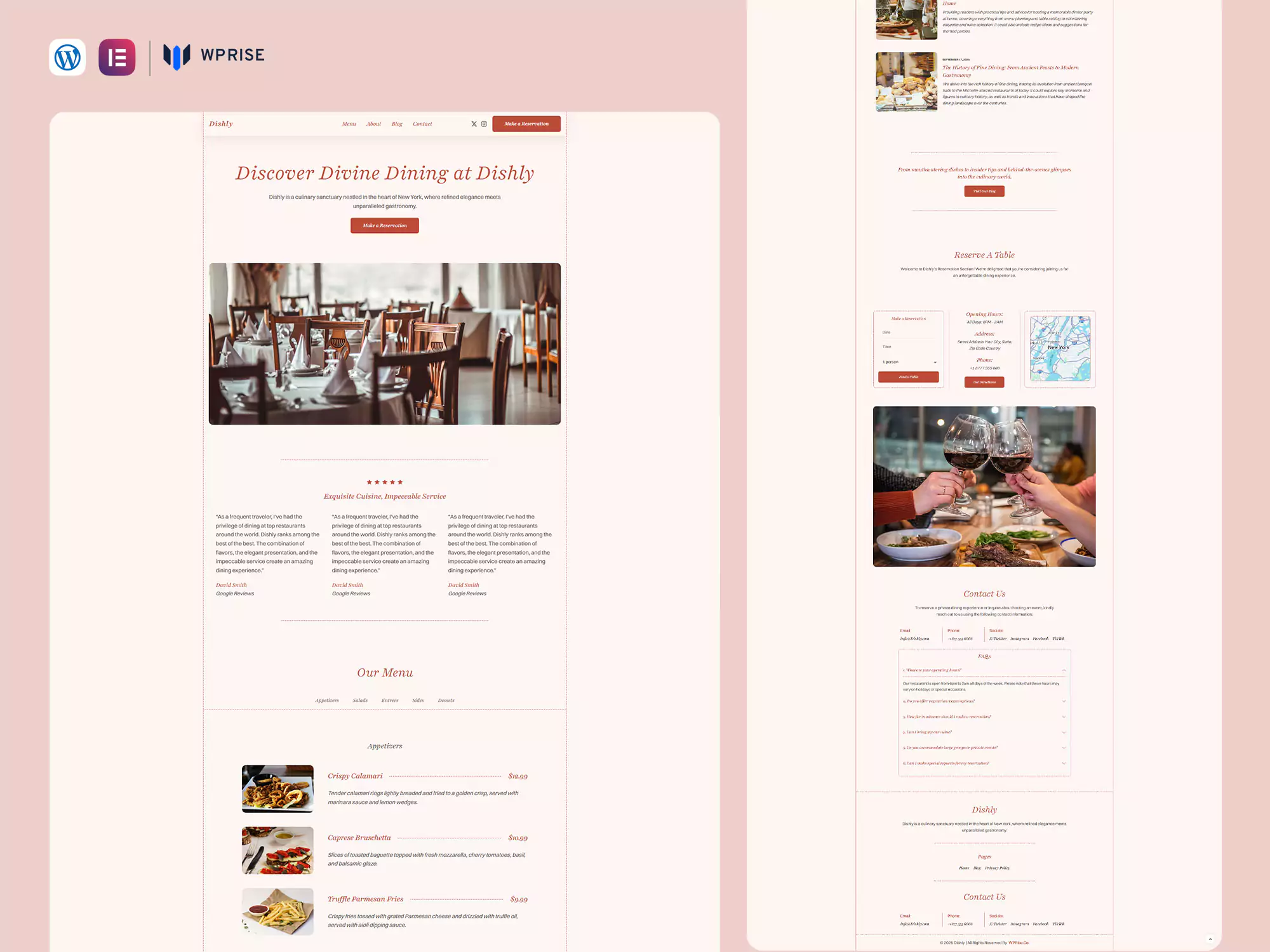 Dishly - Food & Restaurant Landing Page for Lead Generation