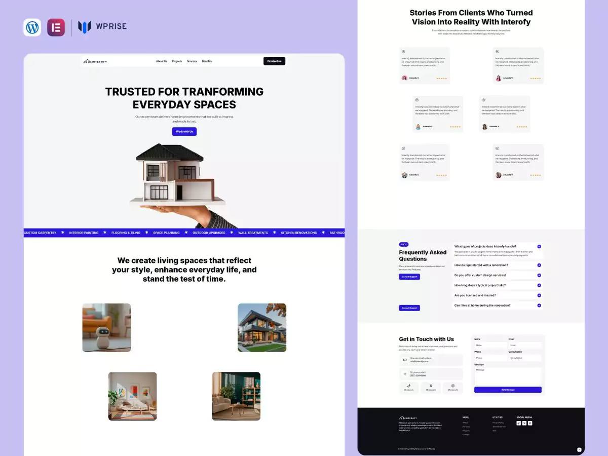 Interofy - Home Solutions Lead Generation Landing Page