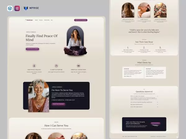 MindCalm - Yoga Wellness Services Lead Generation Landing Page