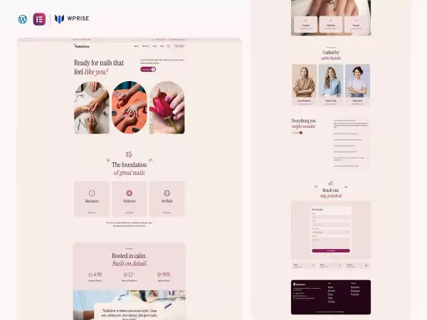 NailsGlow - Nail Salon & Beauty Care Landing Page for Lead Generation