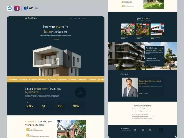 RealEstro - Real Estate & Property Elementor Template