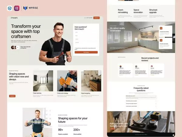 HandyPro - Handyman Services Lead Generation Landing Page